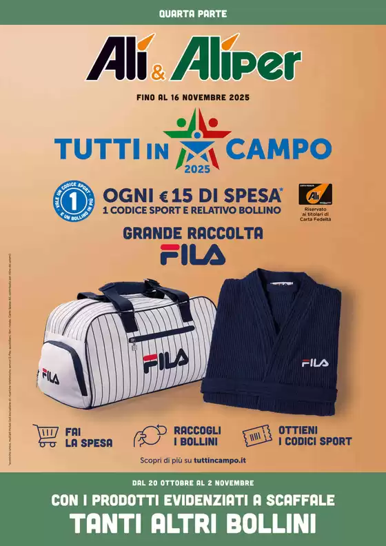 Volantino Alì e Alìper | Tutti in campo | 2025-10-20T00:00:00.000Z - 2025-11-02T00:00:00.000Z