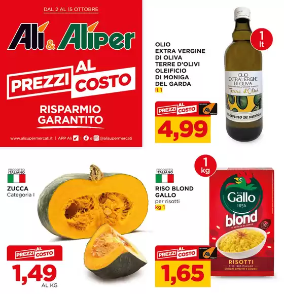 Volantino Alì e Alìper a San Lazzaro di Savena | Prezzi al costo | 2025-10-02T00:00:00.000Z - 2025-10-15T00:00:00.000Z