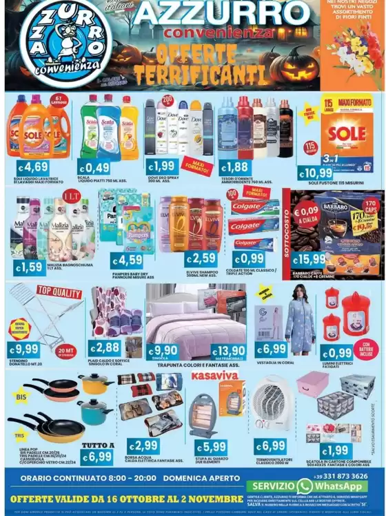 Volantino Azzurro Convenienza a Taviano | Offerte terrificanti | 2025-10-16T00:00:00.000Z - 2025-11-02T00:00:00.000Z