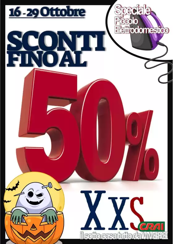 Volantino Xxs Market | Sconti fino al 50% | 2025-10-16T00:00:00.000Z - 2025-10-29T00:00:00.000Z