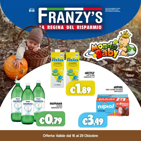 Volantino Franzy's  a Taviano | La regina del risparmio | 2025-10-16T00:00:00.000Z - 2025-10-29T00:00:00.000Z