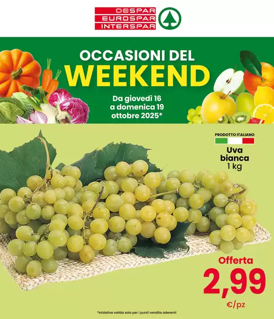 Volantino Eurospar a Pisa | Occasioni del weekend  | 2025-10-16T00:00:00.000Z - 2025-10-19T00:00:00.000Z