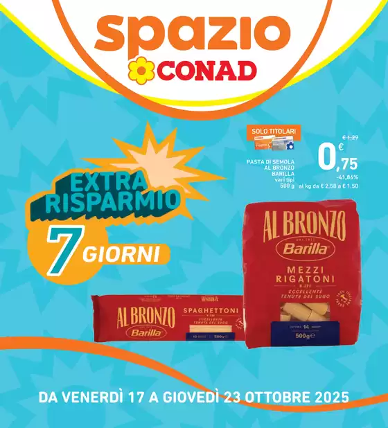 Volantino Spazio Conad a Castelverde | 7 giorni extra risparmio | 2025-10-17T00:00:00.000Z - 2025-10-23T00:00:00.000Z