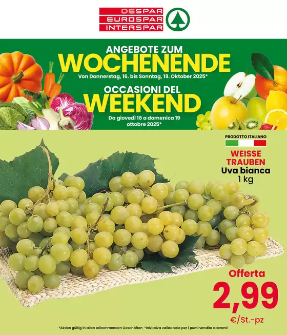 Volantino Despar | Occasioni del weekend | 2025-10-16T00:00:00.000Z - 2025-10-19T00:00:00.000Z