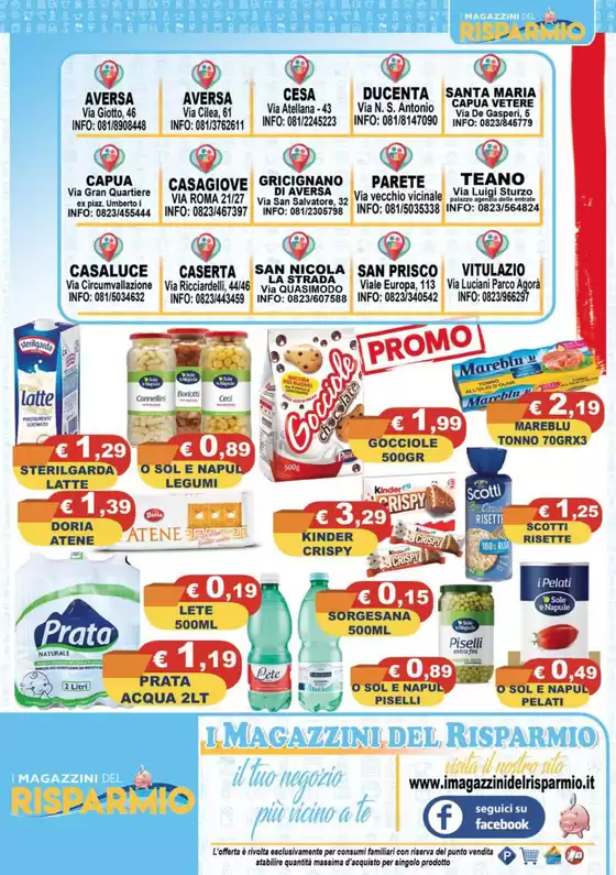 Offerte valide dal 18 al 25 ottobre
