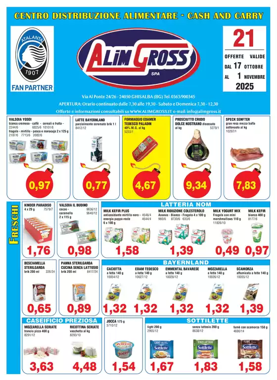 Offerte valide dal 17 ottobre al 1 novembre