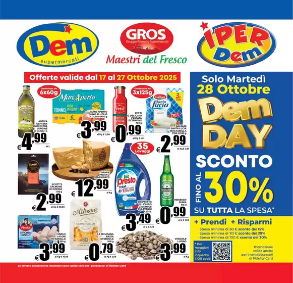 Offerte valide dal 17 al 27 Ottobre 2025