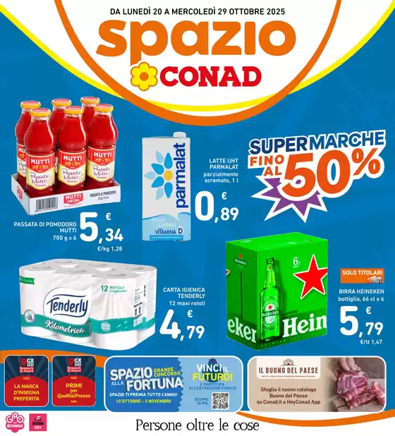 Volantino Spazio Conad a Vezza d'Alba | SUPERMARCHE FINO AL 50% | 2025-10-20T00:00:00.000Z - 2025-10-29T00:00:00.000Z