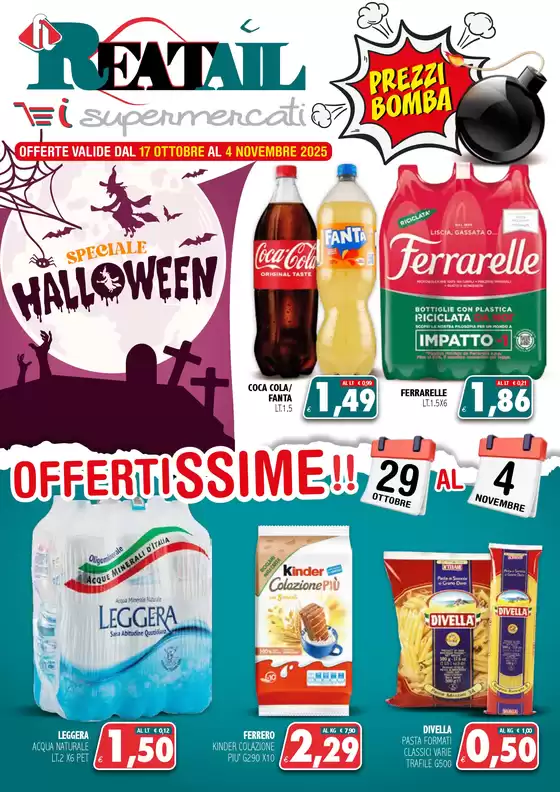 Volantino Reatail Supermercati | Prezzi bomba | 2025-10-17T00:00:00.000Z - 2025-11-04T00:00:00.000Z