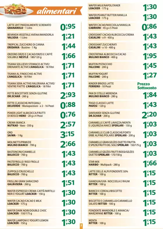 Offerte valide dal 20 al 25 ottobre