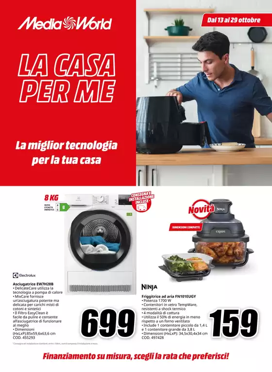 Volantino MediaWorld a Venaria Reale | La casa per me  | 2025-10-20T00:00:00.000Z - 2025-10-29T00:00:00.000Z
