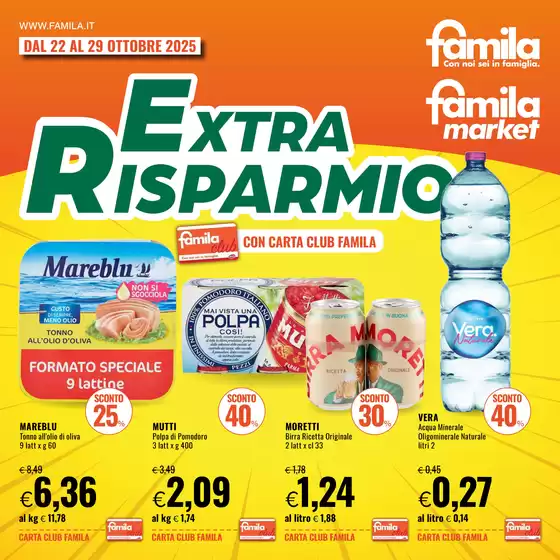 Volantino Famila | Extra risparmio | 2025-10-22T00:00:00.000Z - 2025-10-29T00:00:00.000Z