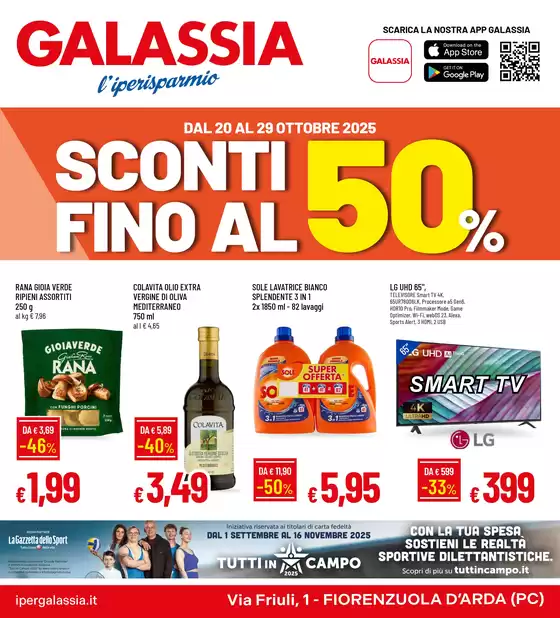 Volantino Galassia | SCONTI FINO AL 50% | 2025-10-20T00:00:00.000Z - 2025-10-29T00:00:00.000Z