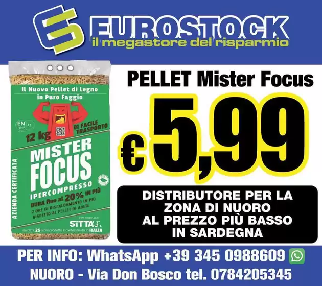 Volantino Eurostock | PELLET Mister Focus 5.99 euro | 2025-10-20T00:00:00.000Z - 2025-10-31T00:00:00.000Z