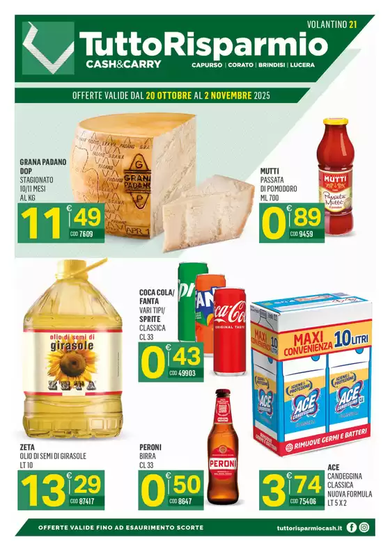 Volantino Tutto Risparmio Cash&Carry | Offerte | 2025-10-20T00:00:00.000Z - 2025-11-02T00:00:00.000Z