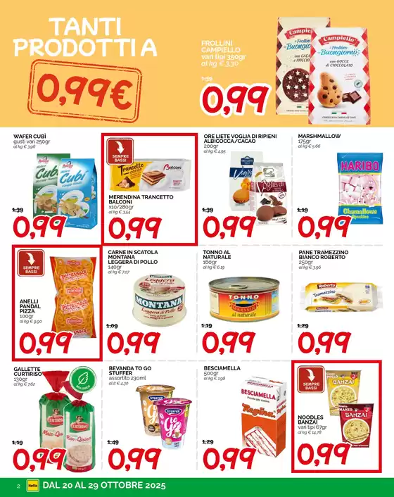 Tanti prodotti a 0,99 euro