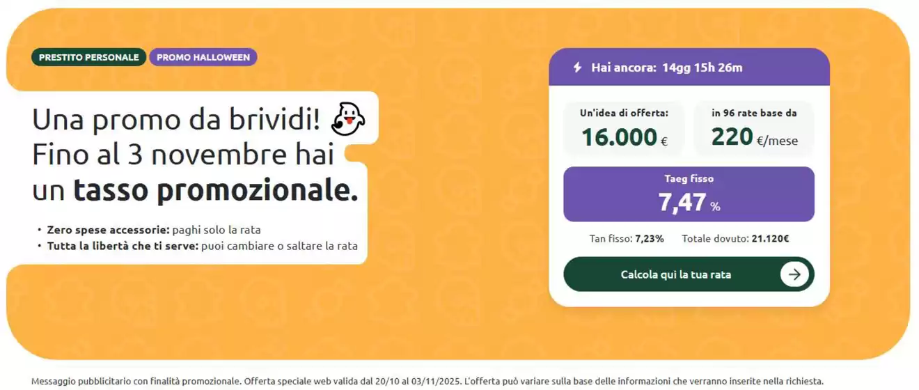 Volantino Findomestic | Prestito personale | 2025-10-20T00:00:00.000Z - 2025-11-03T00:00:00.000Z