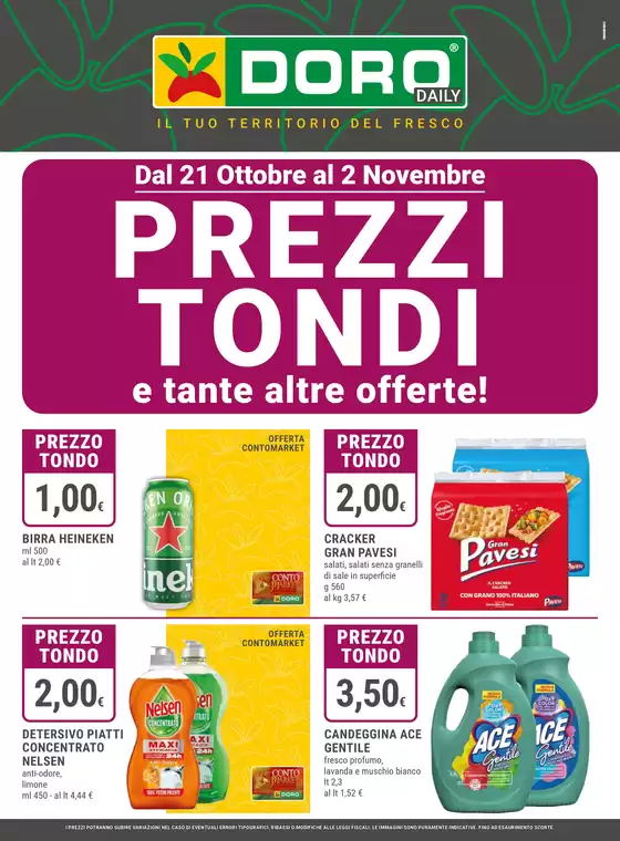 Volantino Doro | Prezzi tondi e tante altre offerte! | 2025-10-21T00:00:00.000Z - 2025-11-02T00:00:00.000Z