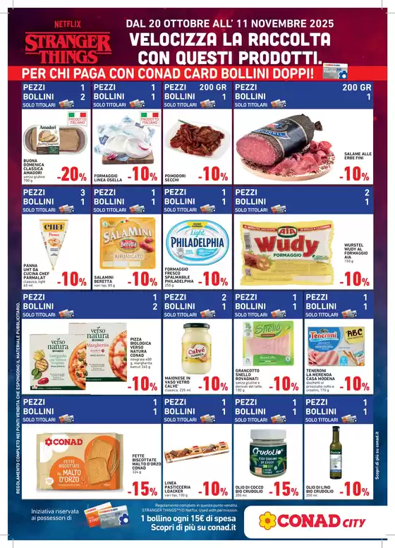 Volantino Conad City | Velocizza la raccolta con questi prodotti | 2025-10-20T00:00:00.000Z - 2025-11-11T00:00:00.000Z