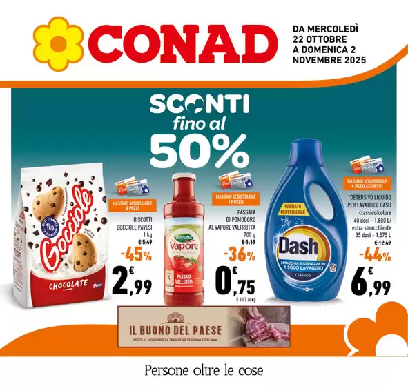 Volantino Conad a Diamante | Sconti fino al 50% | 2025-10-22T00:00:00.000Z - 2025-11-02T00:00:00.000Z
