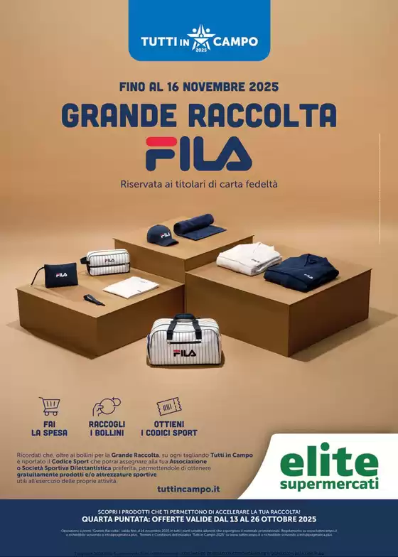 Volantino Elite | Tutti in Campo - Grande Raccolta Fila - Quarta Puntata | 2025-10-20T00:00:00.000Z - 2025-10-26T00:00:00.000Z