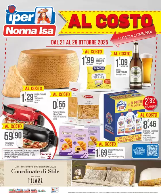 Volantino Iper Nonna Isa | Al costo | 2025-10-21T00:00:00.000Z - 2025-10-29T00:00:00.000Z