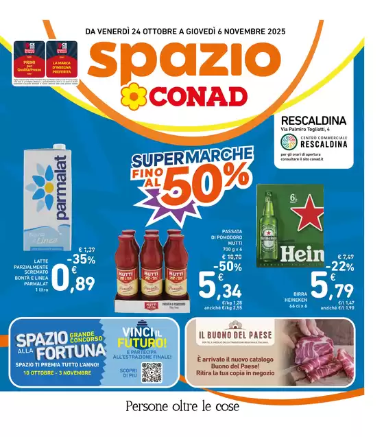 Volantino Spazio Conad a Rescaldina | Super marche fino al 50% | 2025-10-24T00:00:00.000Z - 2025-11-06T00:00:00.000Z