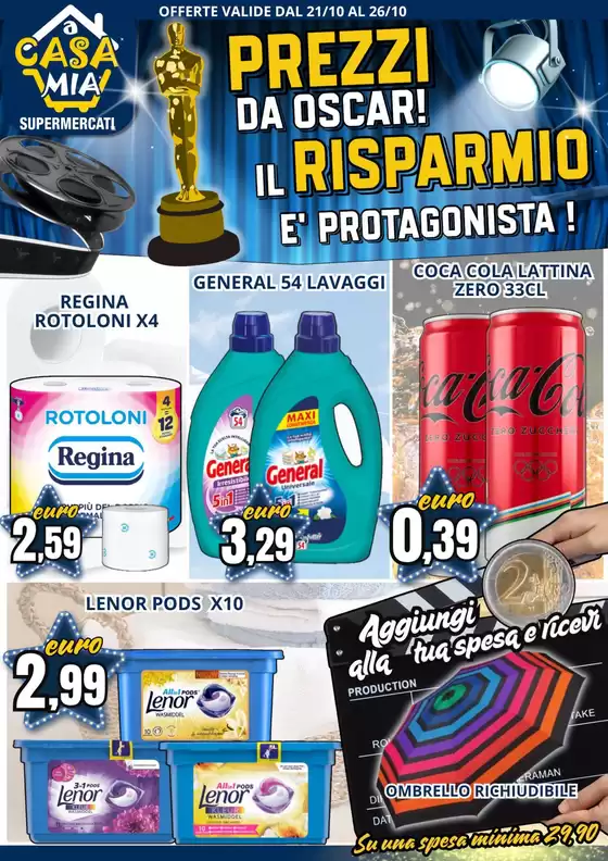 Volantino A Casa Mia | Prezzi da oscar! | 2025-10-21T00:00:00.000Z - 2025-10-26T00:00:00.000Z
