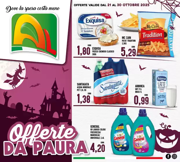 Volantino Al Discount a Tuscania | Offerte da paura | 2025-10-21T00:00:00.000Z - 2025-10-30T00:00:00.000Z