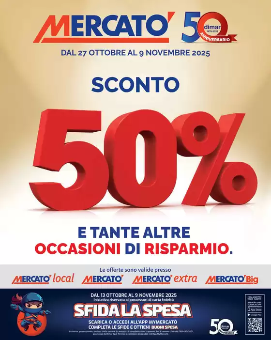 Volantino Mercatò Extra | Sconto 50% | 2025-10-27T00:00:00.000Z - 2025-11-09T00:00:00.000Z