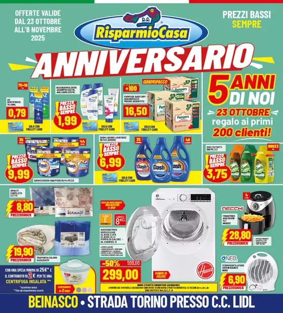 Volantino Risparmio Casa a Settimo Torinese | Anniversario | 2025-10-23T00:00:00.000Z - 2025-11-08T00:00:00.000Z