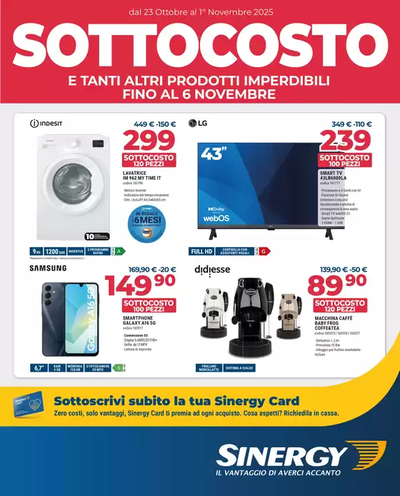 Volantino Sinergy a Rovereto | Sottocosto | 2025-10-23T00:00:00.000Z - 2025-11-06T00:00:00.000Z