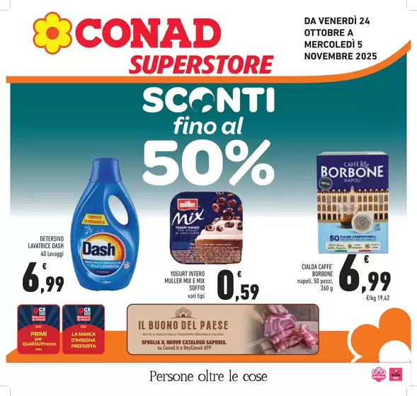 Volantino Conad Superstore | SCONTI FINO AL 50% | 2025-10-24T00:00:00.000Z - 2025-11-05T00:00:00.000Z