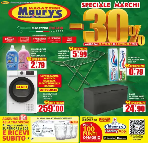 Volantino Maury's a Piove di Sacco | Speciale marchi -30% | 2025-10-25T00:00:00.000Z - 2025-11-08T00:00:00.000Z