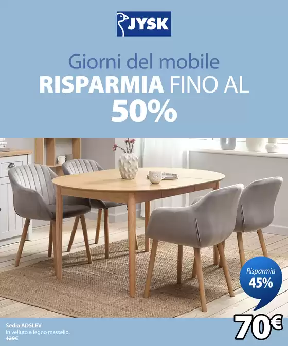 Volantino JYSK | Giorni del mobile | 2025-10-23T00:00:00.000Z - 2025-10-31T00:00:00.000Z