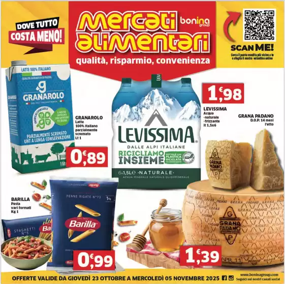 Volantino Mercati Alimentari | Dove tutto costa meno! | 2025-10-23T00:00:00.000Z - 2025-11-05T00:00:00.000Z