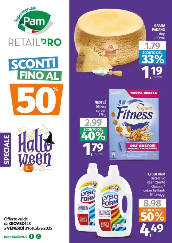 Volantino Pam RetailPro | Sconti fino al 50% | 2025-10-23T00:00:00.000Z - 2025-10-31T00:00:00.000Z