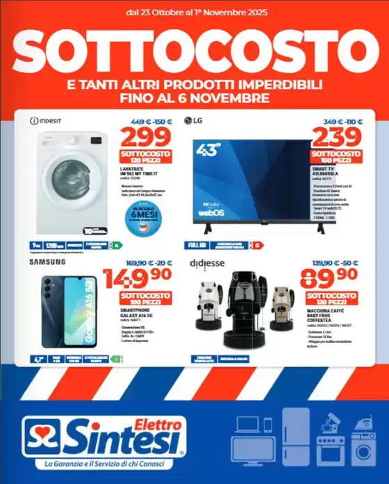 Volantino Elettrosintesi a Treviso | Sottocosto | 2025-10-23T00:00:00.000Z - 2025-11-01T00:00:00.000Z