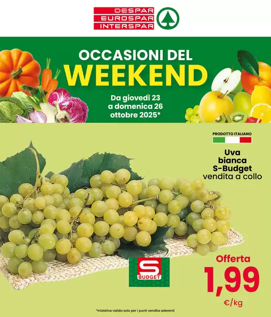 Volantino Eurospar a Bruino | Occasioni del weekend | 2025-10-23T00:00:00.000Z - 2025-10-26T00:00:00.000Z