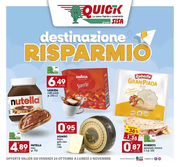 Volantino Quick Sisa a Melendugno | Destinazione risparmio | 2025-10-24T00:00:00.000Z - 2025-11-03T00:00:00.000Z