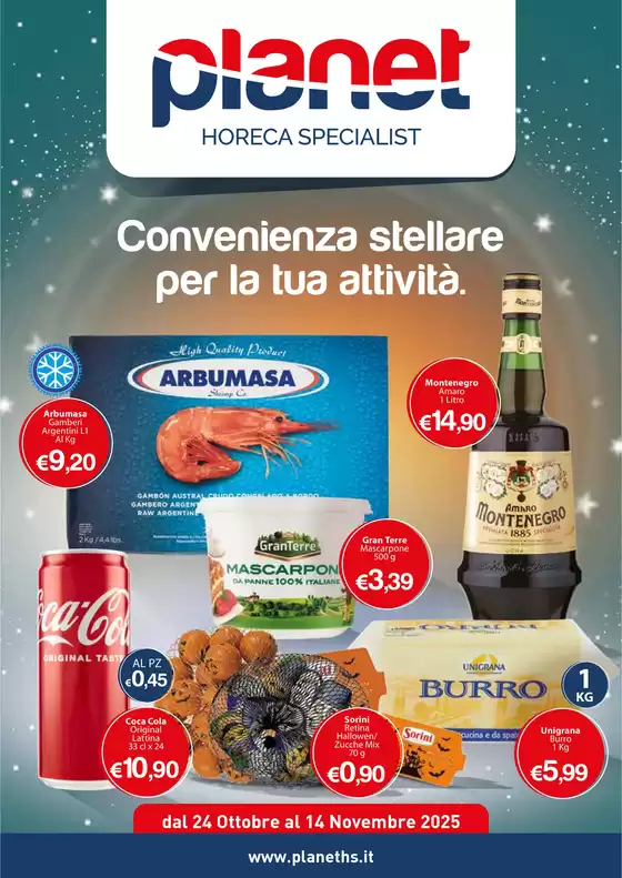 Volantino Planet Horeca | Convenienza stellare per la tua attività | 2025-10-23T00:00:00.000Z - 2025-11-14T00:00:00.000Z