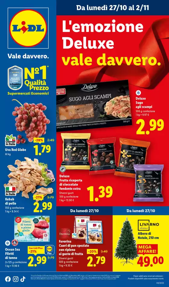 Volantino Lidl | L'emozione Deluxe vale davvero. | 2025-10-27T00:00:00.000Z - 2025-11-02T00:00:00.000Z