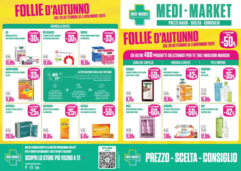 Volantino Medi-Market a Novara | FOLLIE D'AUTUNNO  | 2025-10-24T00:00:00.000Z - 2025-11-05T00:00:00.000Z