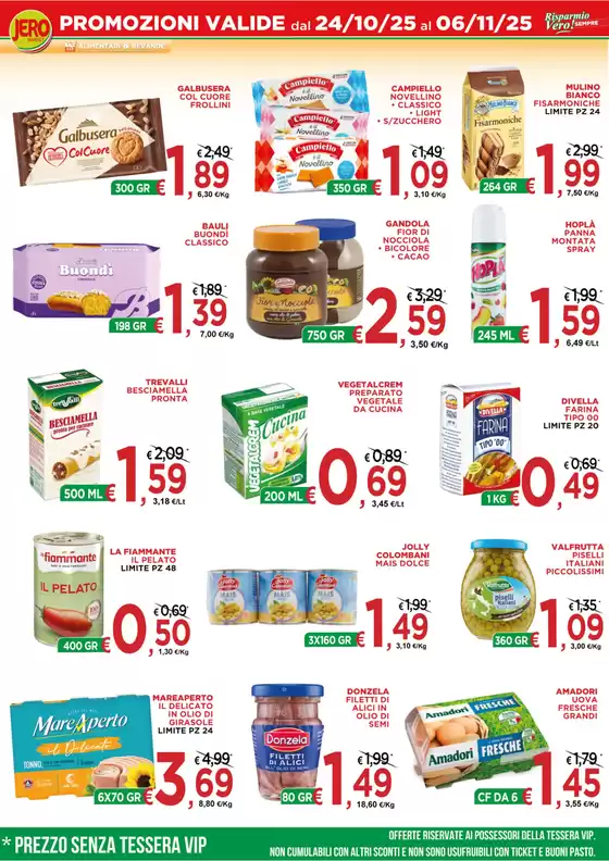 Promozioni valide dal 24/10 al 06/11/2025