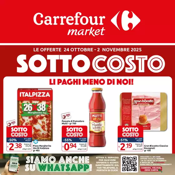 Volantino Carrefour Market | Sottocosto | 2025-10-24T00:00:00.000Z - 2025-11-02T00:00:00.000Z