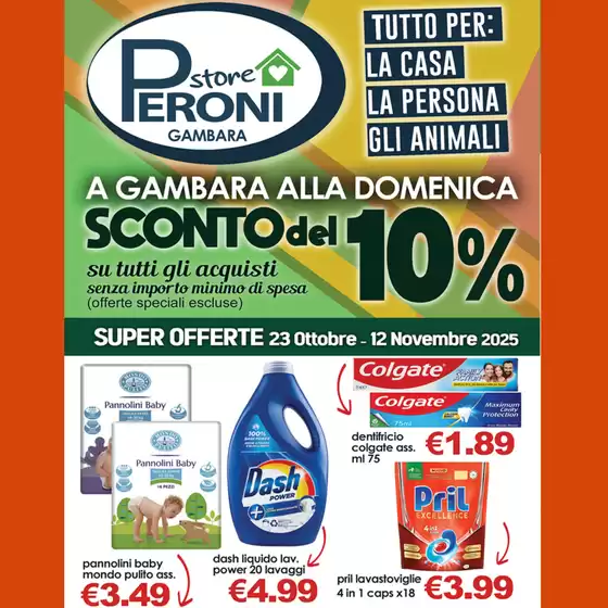 Volantino Supermercati Peroni | Sconto del 10% | 2025-10-24T00:00:00.000Z - 2025-11-12T00:00:00.000Z
