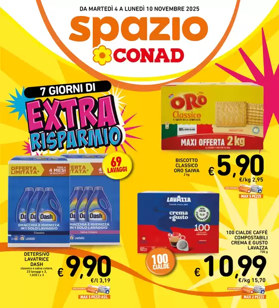 Volantino Spazio Conad | 7 Giorni di Extra Risparmio | 2025-11-04T00:00:00.000Z - 2025-11-10T00:00:00.000Z