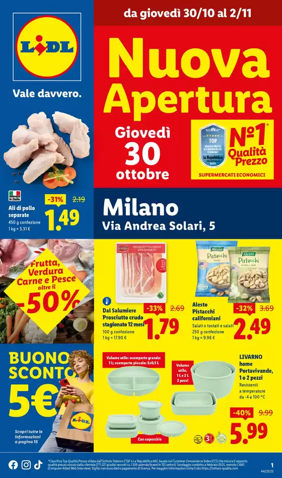 Volantino Lidl a Cesano | Nuova Apertura Giovedì 30 ottobre | 2025-10-30T00:00:00.000Z - 2025-11-02T00:00:00.000Z