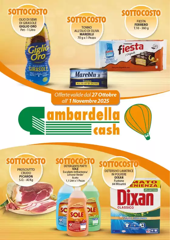 Volantino Gambardella Cash | Sottocosto | 2025-10-27T00:00:00.000Z - 2025-11-01T00:00:00.000Z