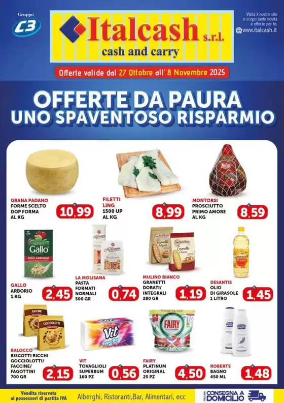 Volantino Italcash | Offerte da -paura uno spaventoso risparmio | 2025-10-27T00:00:00.000Z - 2025-11-08T00:00:00.000Z